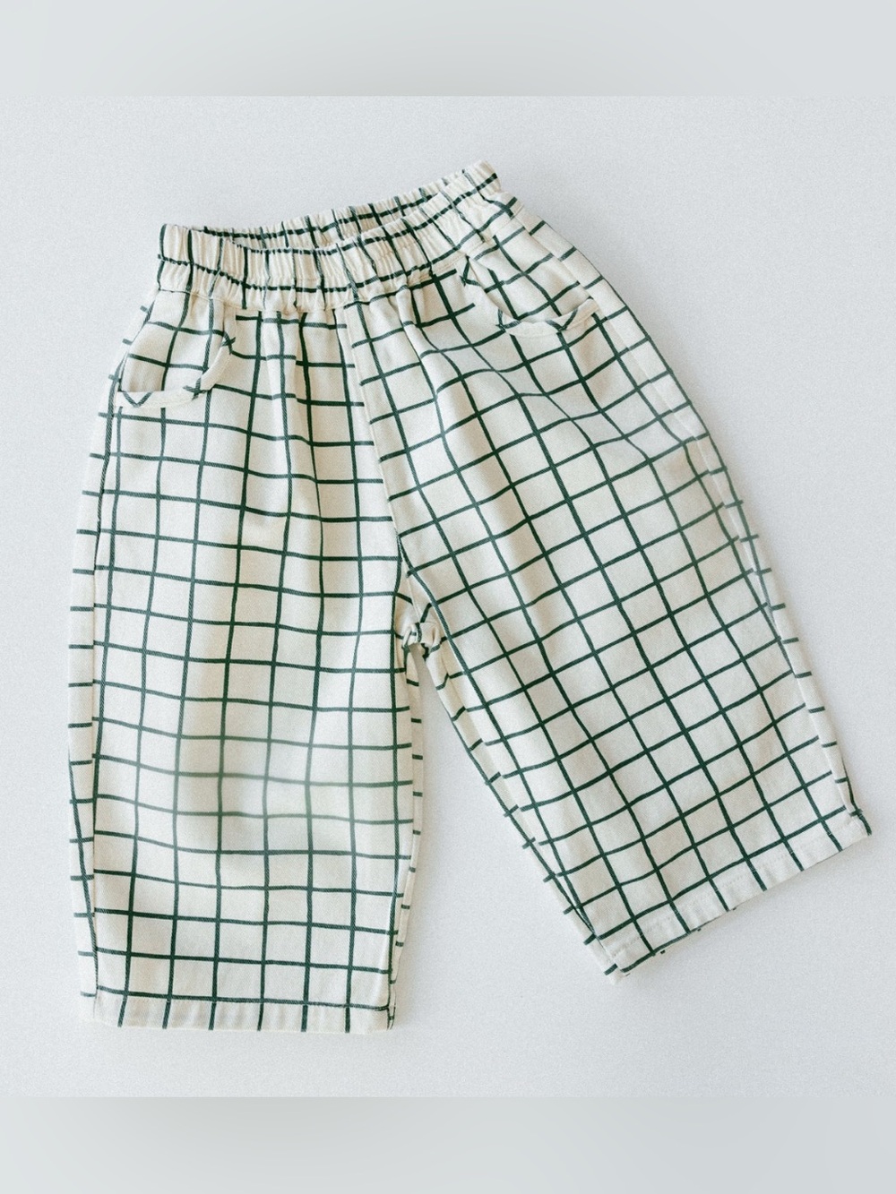 Fostered Collection - Retro Twill Pants - Emerald Grid - Picture 3 of 4